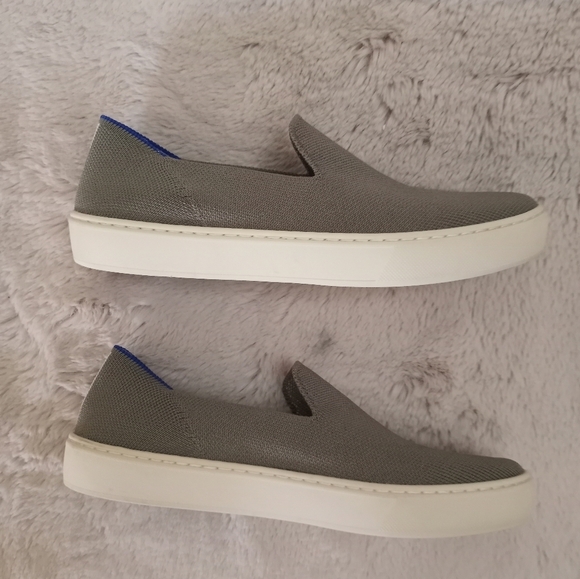 Rothy's Thyme Rare Color Sage Green Slip Resistant Slip On Casual Boho Sneaker - Picture 4 of 6